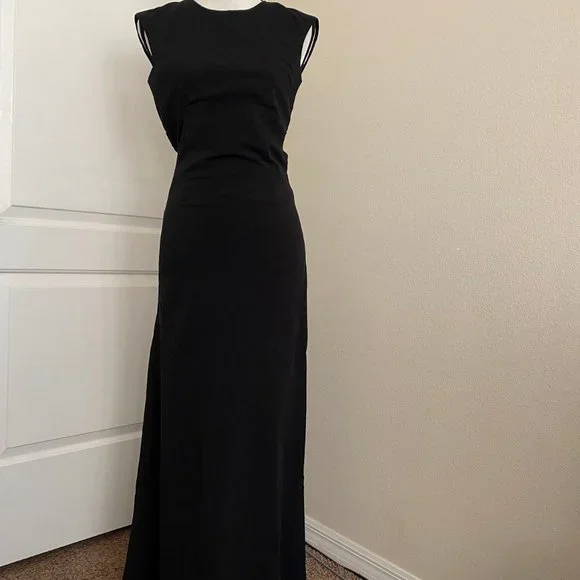 strapless open back dress 2306 Boho Style Girls Flounce Short-sleeve Open Back Maxi Dress for  Birthday or Wedding
